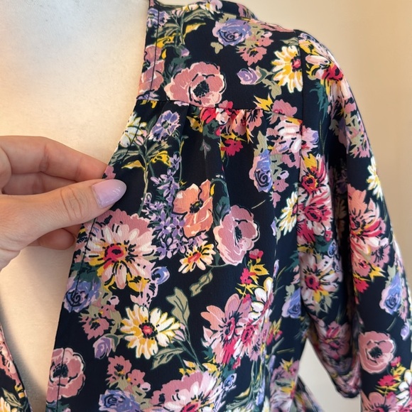 NWOT Bobeau Floral Print Maxi Wrap Dress - Picture 3 of 10